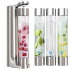 Drinkpod FIZZPod Silver One-Touch Sparkling Soda Maker Machine with 3 PET Bottles thumbnail 1