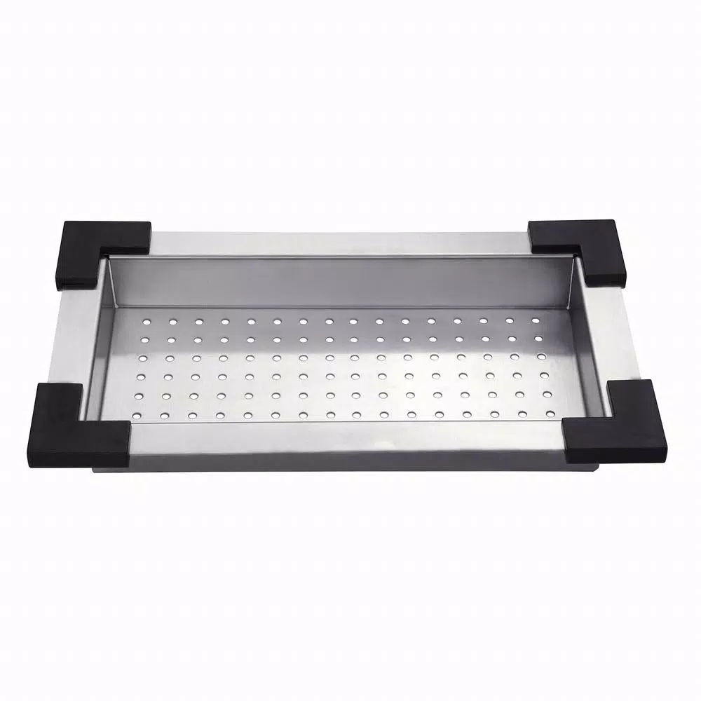 KRAUS Stainless Steel Colander with Protective Bumpers