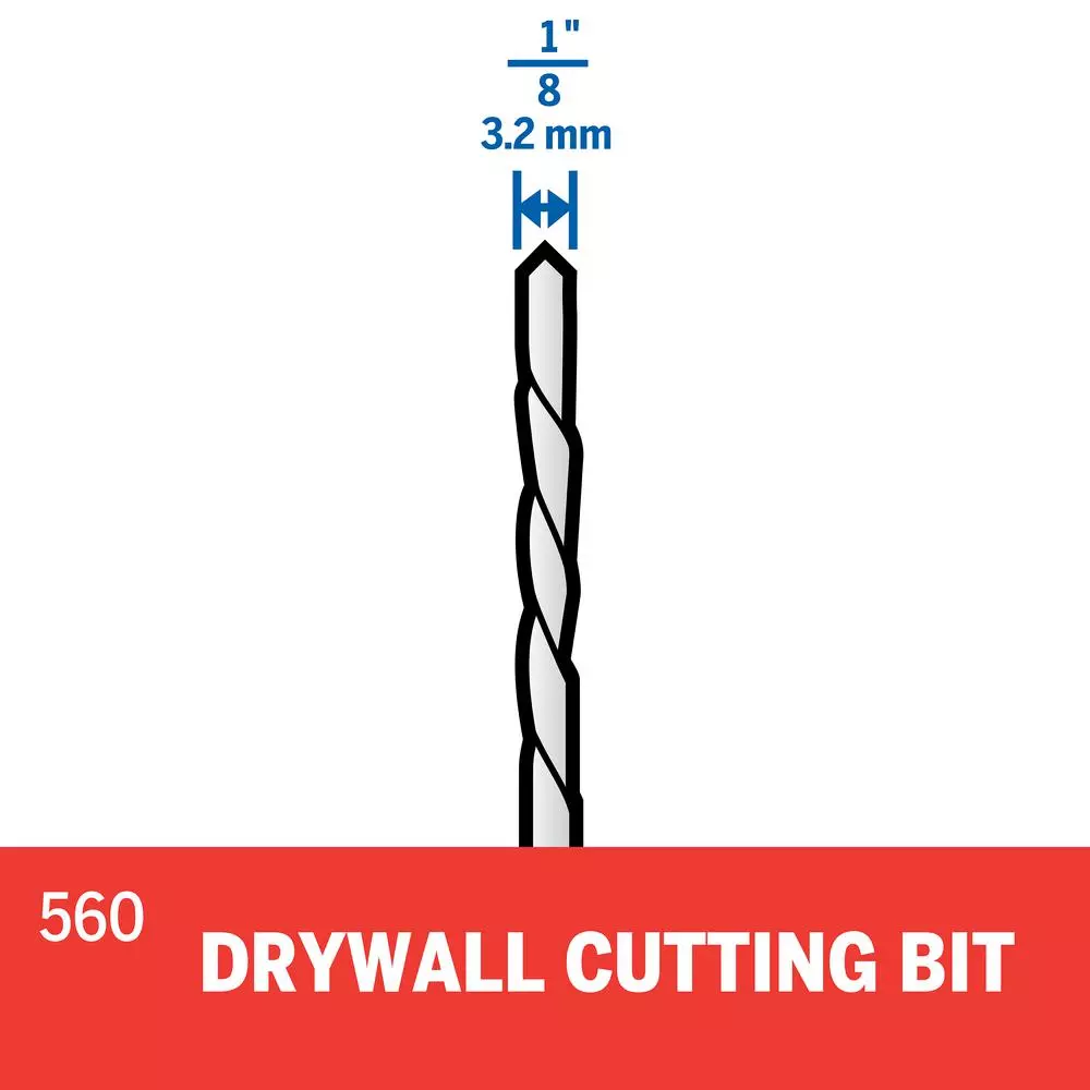 Dremel 1/8 in. Steel Drywall Cutting Bit for Rotary Tools with Piloted Tip