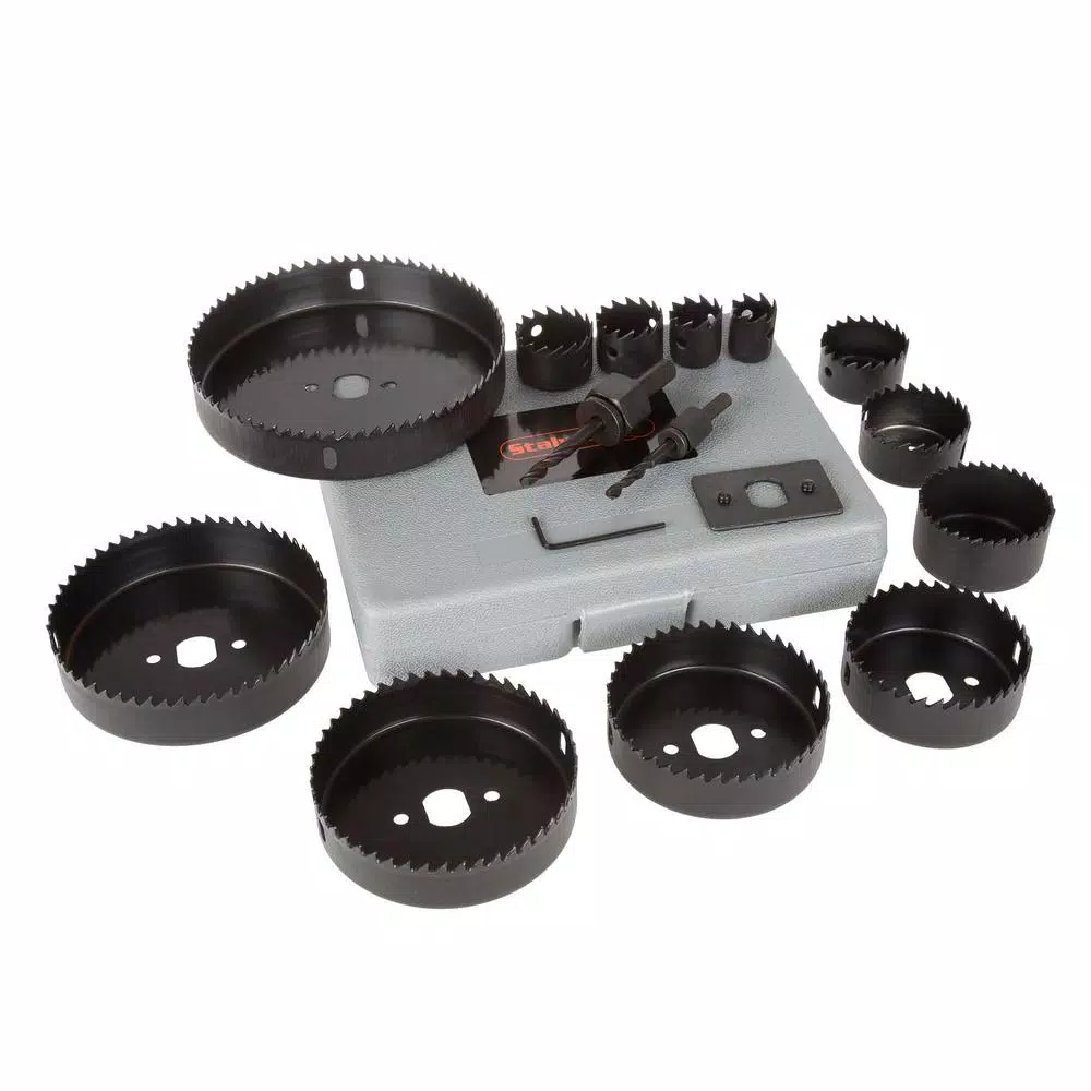 Stalwart 16-Piece Hole Saw Kit with Storage Case, Carbon Steel