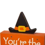 Glitzhome 11.54 in. LED Lighted Halloween Wooden Word Block Decor - Hocus Pocus Sign thumbnail 5