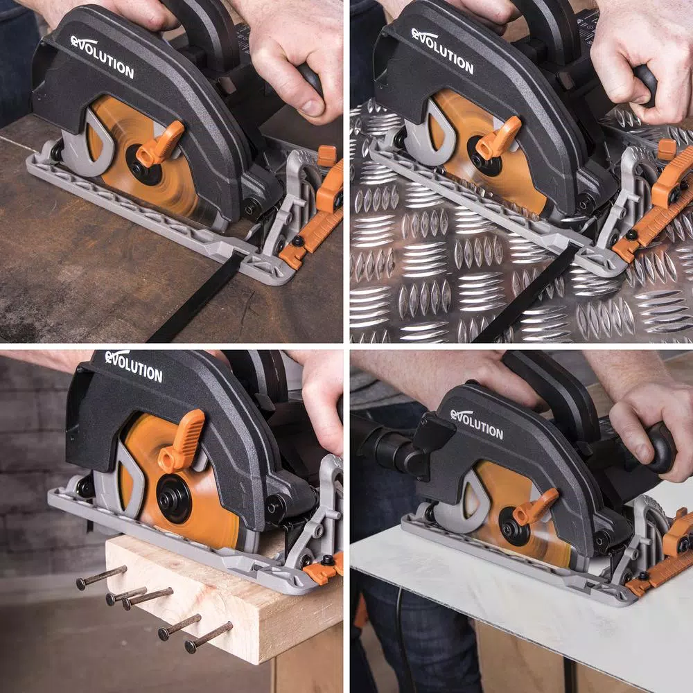 Evolution Power Tools Evolution R185CCS 15 Amp 7-1/4 in. Multi-Material Circular Saw with LED Light and Electric Brake