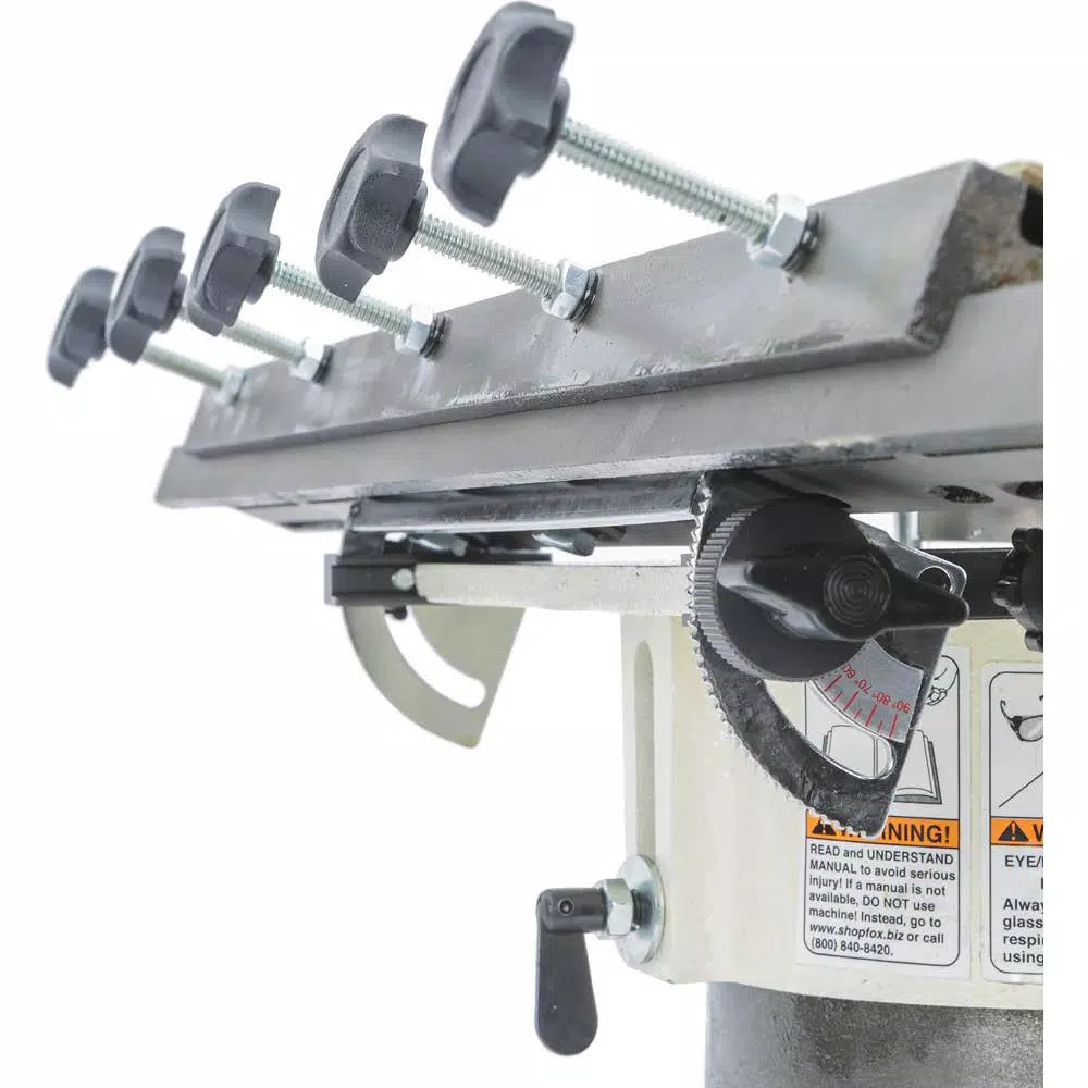 Shop Fox 20 in. 1/2 HP 100-Volt Blade Grinder, Bench Grinder with 120-Grit Adjustable Wheel