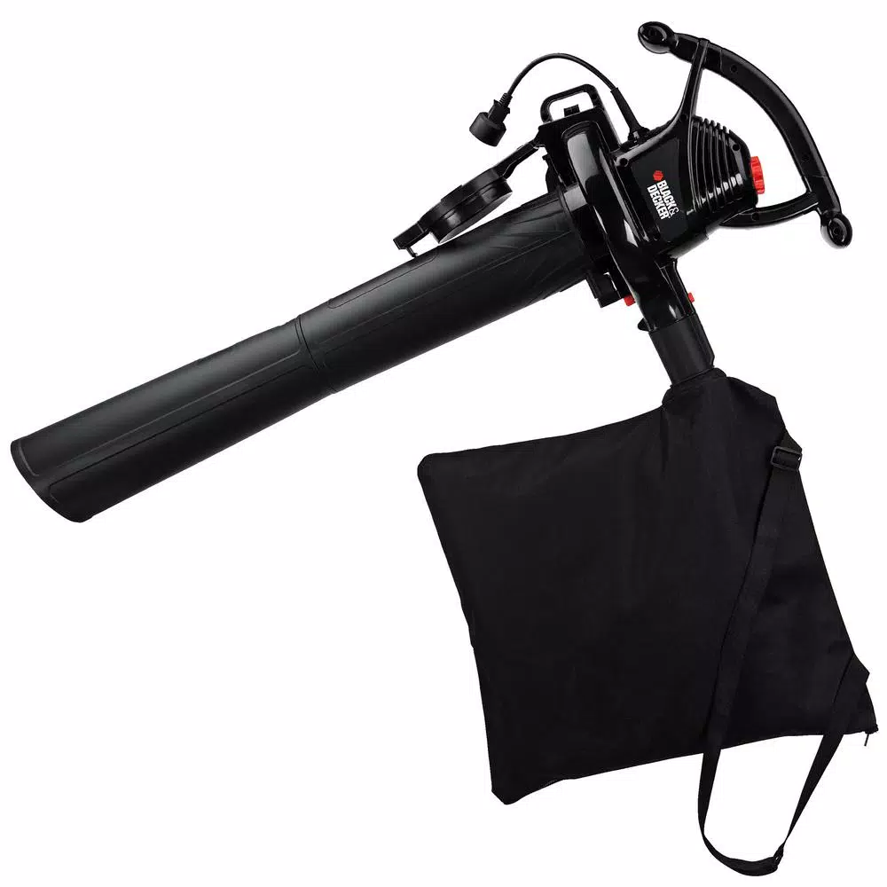 BLACK+DECKER 12 Amp Corded Electric 3-in-1 Handheld Leaf Blower, Vacuum, and Mulcher, 210 MPH, 300 CFM