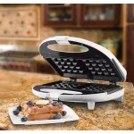 Brentwood Appliances TS-242 750W Dual Nonstick Waffle Maker, White thumbnail 7