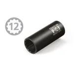 TEKTON 1/2 in. Drive 11-32 mm 12-Point Deep Metric Impact Socket Set, 14-Piece thumbnail 3