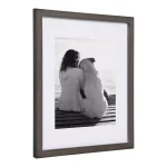 DesignOvation Gallery Wood Photo Frame Set, 4-Pack, Gray, 11x14 matted to 8x10 thumbnail 3