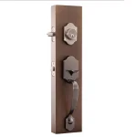 Copper Creek Heritage Antique Nickel Door Handleset with Waverlie Lever Trim thumbnail 2