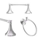 Arista Arlington 3-Piece Satin Nickel Bathroom Accessory Set thumbnail 1