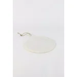 Unbranded White Marble Round Cutting Board with Jute Hanger, 12 in. Diameter thumbnail 1