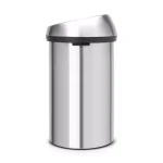 Brabantia 16 Gallon Matte Steel Fingerprint Proof Touch Top Trash Can thumbnail 2