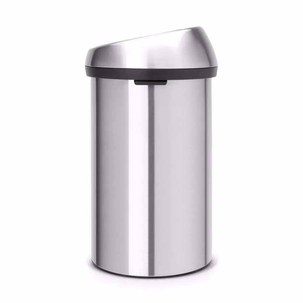 Brabantia 16 Gallon Matte Steel Fingerprint Proof Touch Top Trash Can