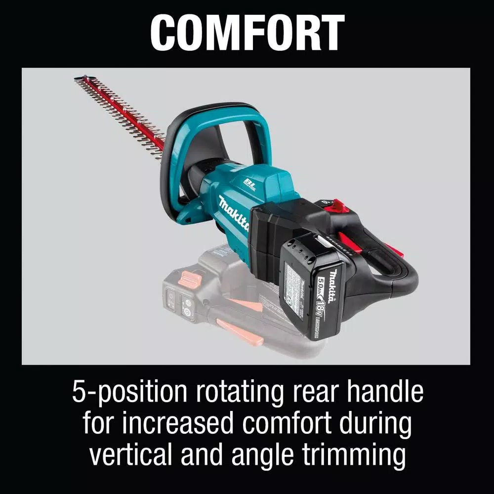 Makita 18V LXT Brushless Cordless 30 in. Hedge Trimmer Kit with (2) 5.0 Ah Batteries and Charger