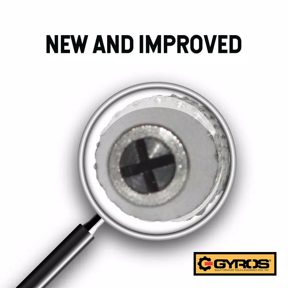 Gyros Mini Keyless Adaptor Chuck, 1/8 in. Shank, 0 to 0.039 in. Capacity for Drill Bits #60-#80