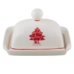 Molly Hatch Christmas Tree Stoneware Butter Dish, 6.75 in. thumbnail 1