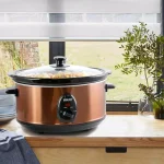 Better Chef 3.7 Qt. Copper Oval Slow Cooker with Removable Stoneware Pot thumbnail 3