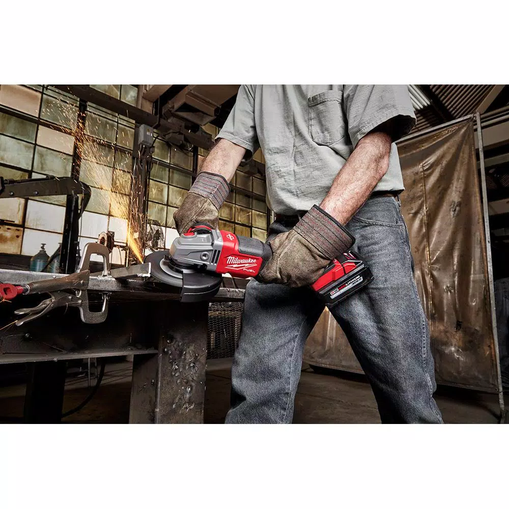 Milwaukee M18 FUEL 18V Brushless 4-1/2" to 6" Braking Angle Grinder with Paddle Switch (Tool-Only)