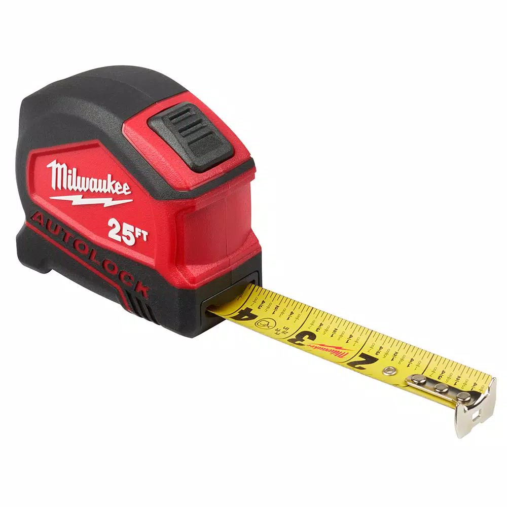 Milwaukee 25 ft. Compact Auto-Lock Tape Measure, 2-Pack