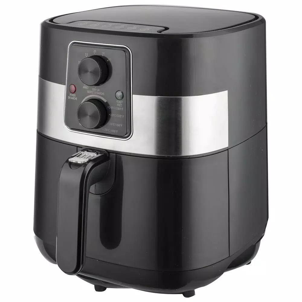 Frigidaire 3.2 Qt. Compact Air Fryer with Adjustable Temperature and Automatic Shut-Off, Black