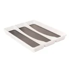 Real Solutions for Real Life White Plastic 6-Compartment Utility Drawer Organizer & Utensil Tray thumbnail 1
