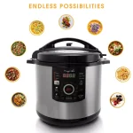 MegaChef Mega Chef 12 Qt. Digital Electric Pressure Cooker with 15 Presets, Black and Silver thumbnail 3