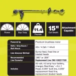 RYOBI 40V Brushless Cordless String Trimmer and Edger Kit with 4.0 Ah Battery and Charger thumbnail 8