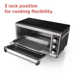 BLACK+DECKER 1500W 8-Slice Stainless Steel Convection Toaster Oven with Broiler thumbnail 4