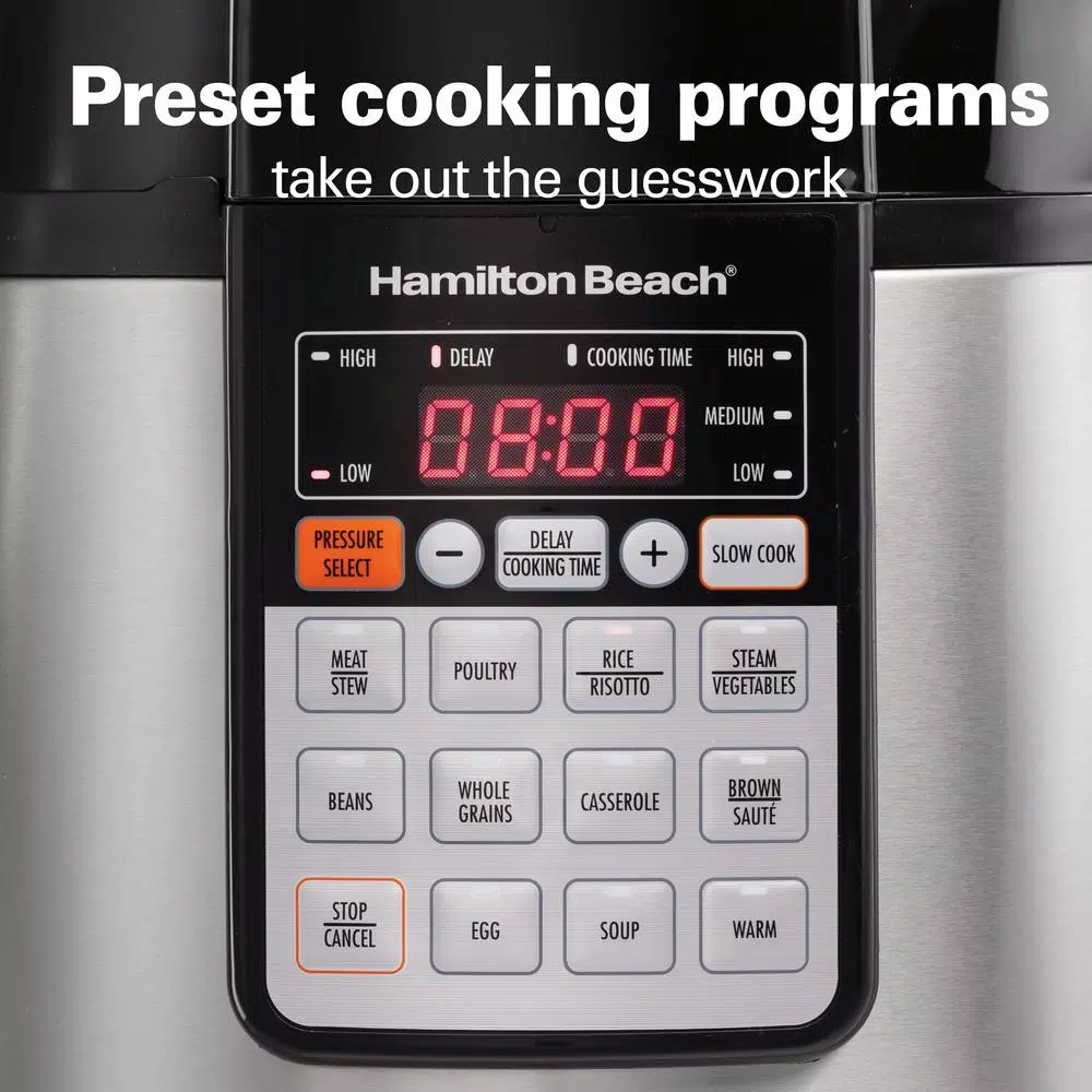 Hamilton Beach 6 Qt. Stainless Steel Multi-Function Electric Pressure Cooker