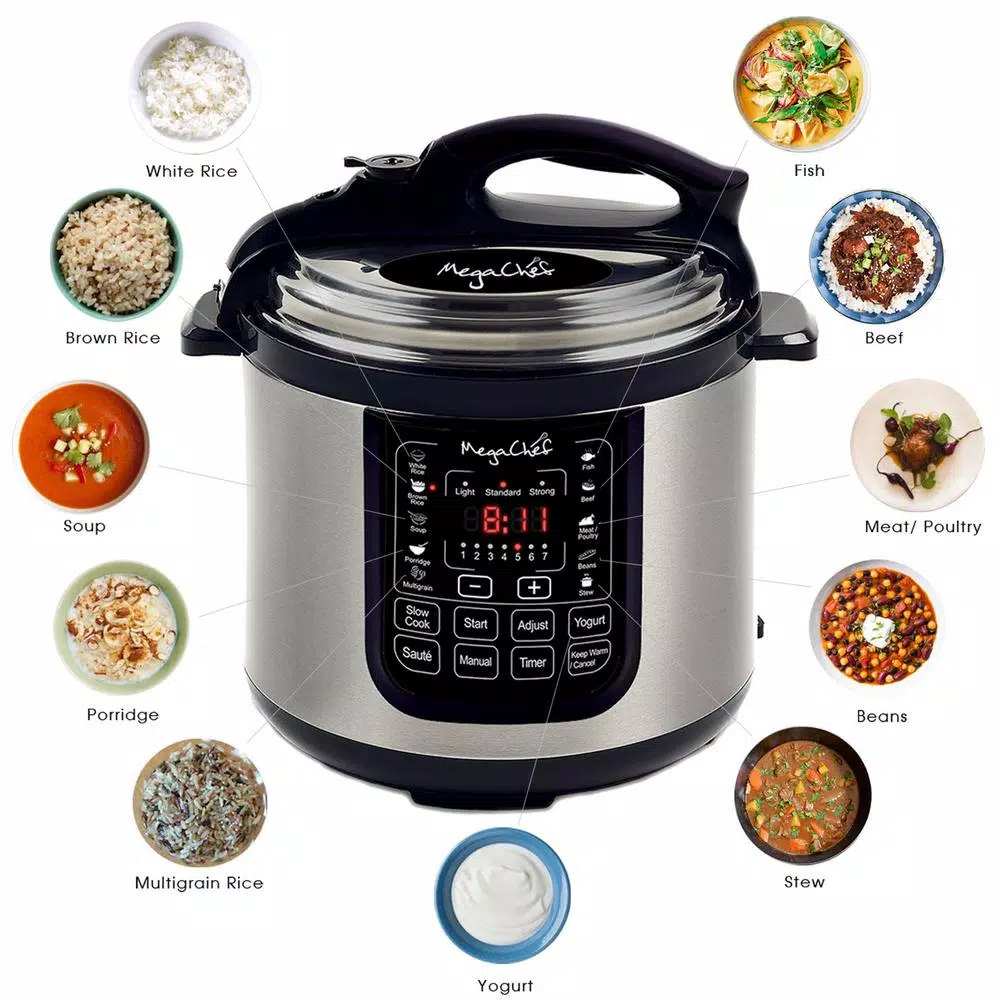 Megachef 8 Qt. Stainless Steel Digital Electric Pressure Cooker