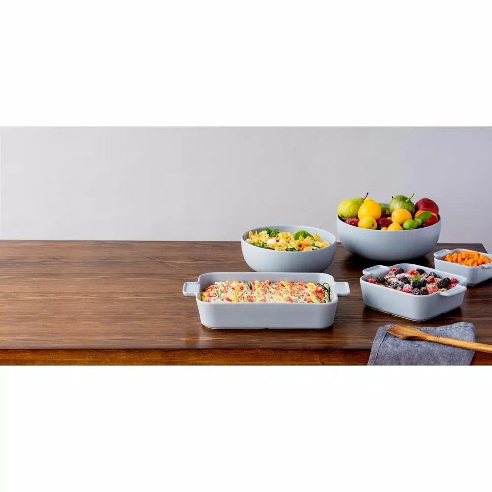 CorningWare 5 Qt. Rectangle Stoneware Baker, 10 in. x 15 in., Ash Gray