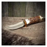 Sheffield Stag Series Heard 4 in. Trailing Point Fixed Blade Hunting Knife thumbnail 6