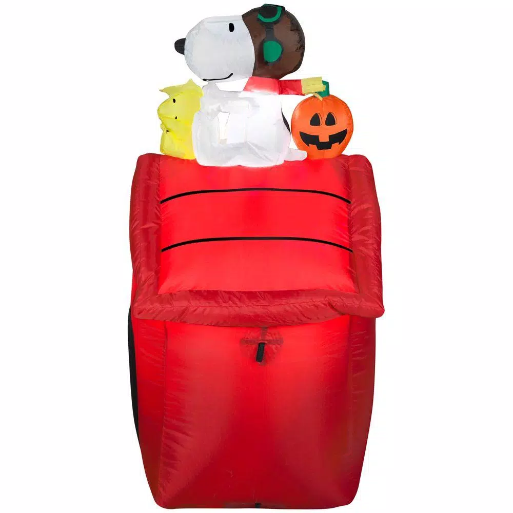 Gemmy 3.5 ft. Peanuts Red Baron Snoopy Lighted Halloween Airblown Inflatable