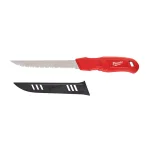 Milwaukee Serrated Blade Insulation Knife with Stainless Steel Drop Point Blade thumbnail 1
