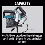 Makita 15 Amp 7-1/4 in. Corded Hypoid Circular Saw with 24T Carbide Blade thumbnail 6