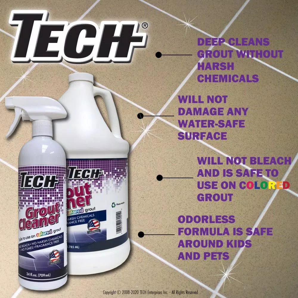 TECH Grout Cleaner, 24 oz. Professional Strength Deep Cleaning Solution