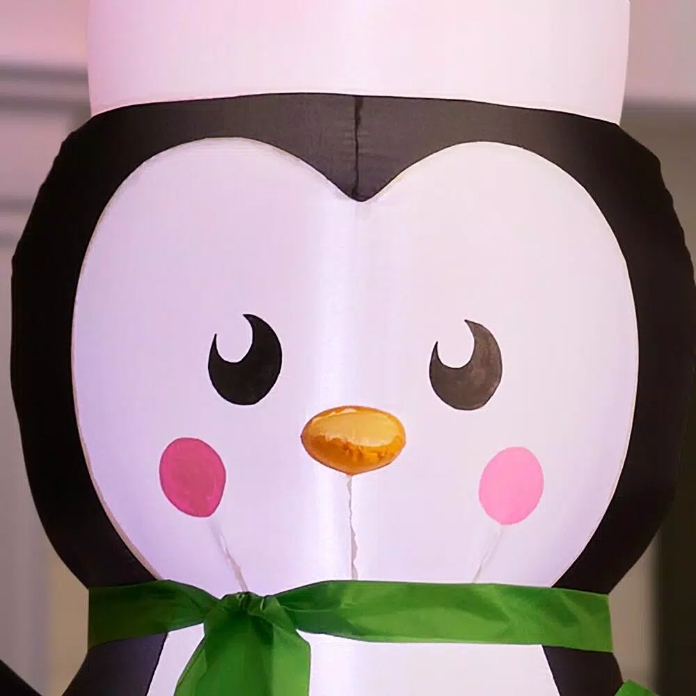 Home Accents Holiday Airblown 11 ft. Giant LED Inflatable Penguin Christmas Yard Decoration