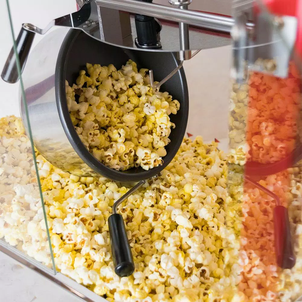 Funtime FT8000CP 8 oz. Commercial Carnival Style Popcorn Popper Machine, Red/Stainless Steel
