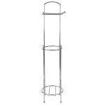 Home Basics Freestanding Chrome Toilet Paper Holder and Dispenser with 3-Roll Storage thumbnail 4