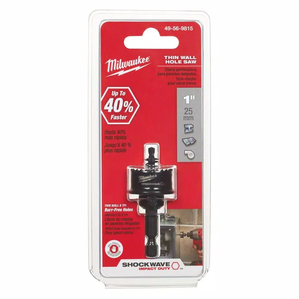 Milwaukee SHOCKWAVE Impact Duty 1 in. Thin Wall Hole Saw