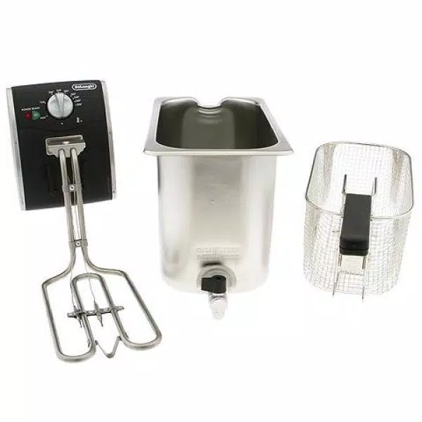 DeLonghi De'Longhi Dual Zone 4L Stainless Steel Deep Fryer with Easy Clean Drain System