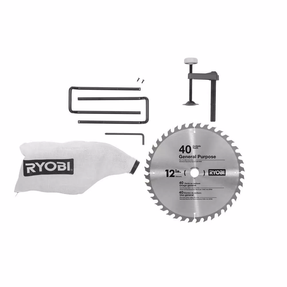 RYOBI 12 in. Sliding Compound Miter Saw with LED and 15 Amp Motor