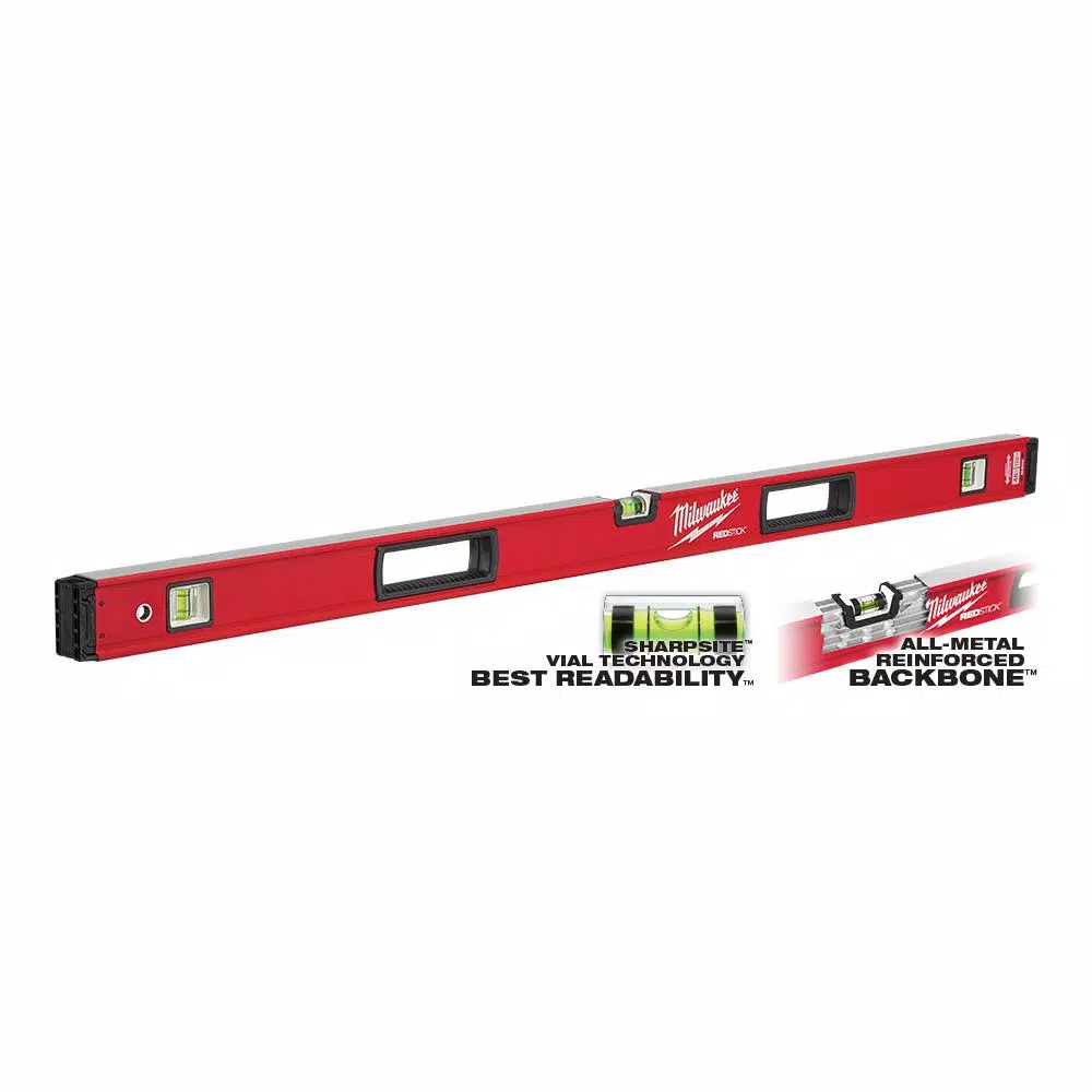 Milwaukee REDSTICK Magnetic Box Level Set, 24 in. and 48 in.