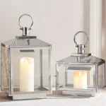 Home Decorators Collection Silver Stainless Steel Candle Lanterns, Set of 2 thumbnail 3