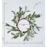 WORTH IMPORTS 4.25" Mistletoe Candle Rings with White Berries, Set of 4 thumbnail 2
