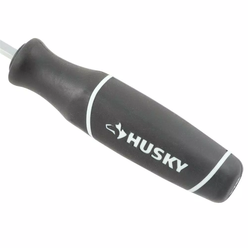Husky 1/8 in. x 2-1/2 in. Slotted Screwdriver with Ergonomic Pentagonal Handle