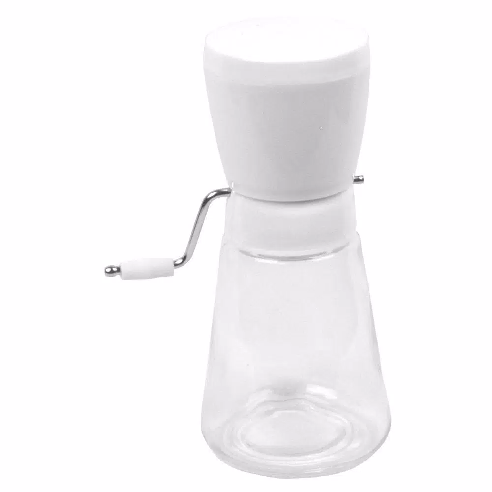 Fox Run White Nut Chopper with Glass Bowl and Stainless Steel Blades