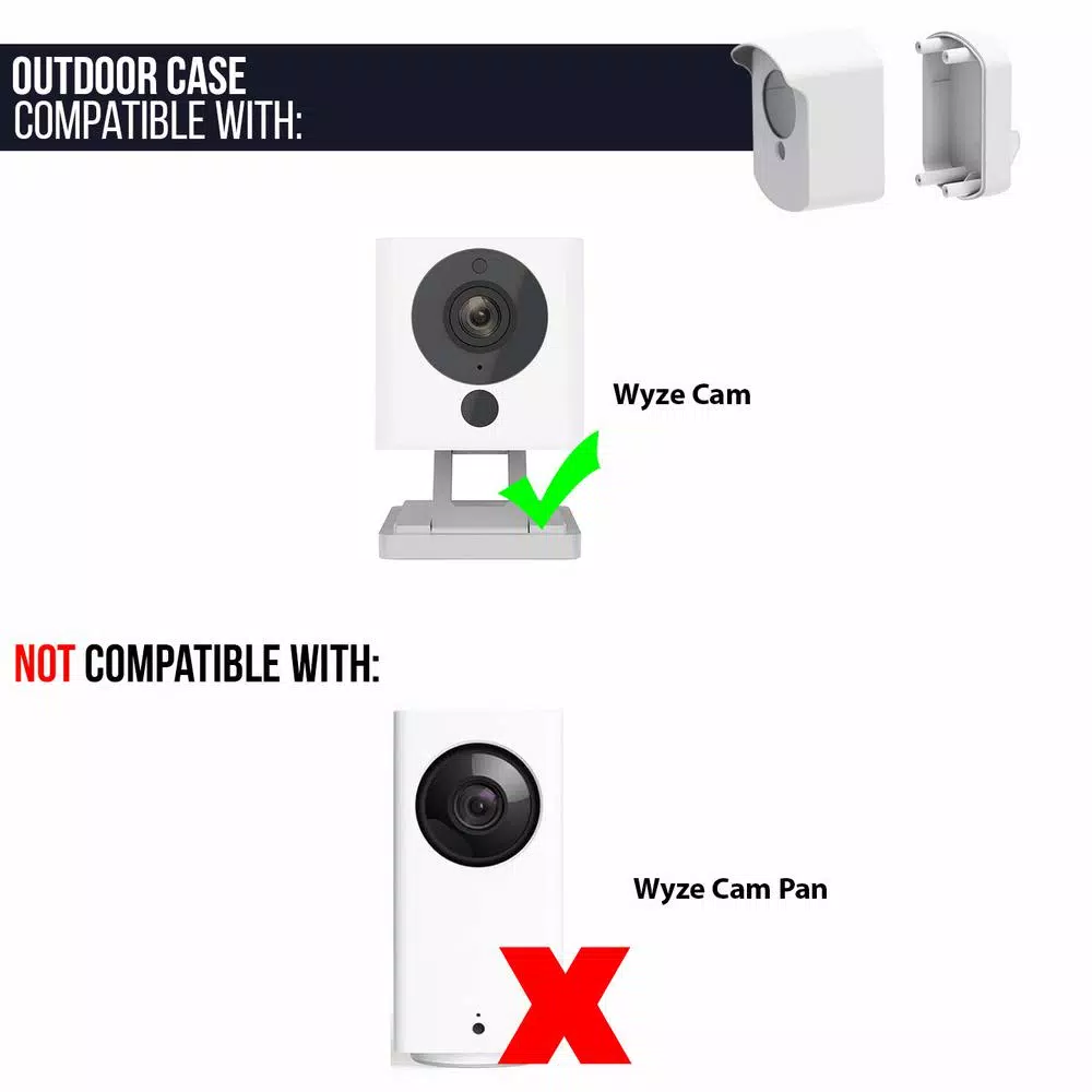 Wasserstein Wall Mount and Outdoor Case Compatible with Wyze Cam