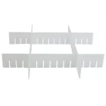 Unbranded White Plastic Drawer Organizer Divider, Customizable Compartments for Office and Home thumbnail 4