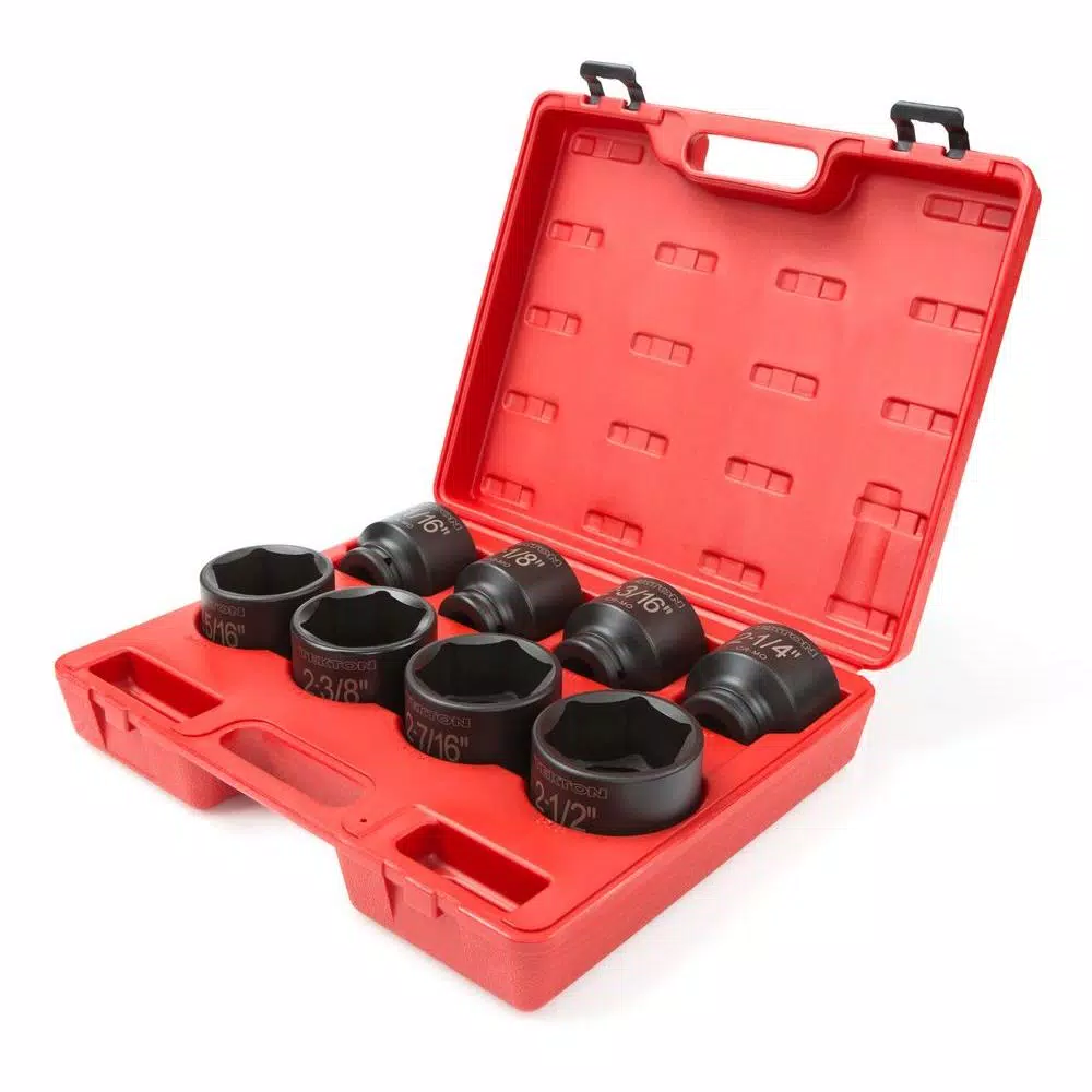 TEKTON 3/4 in. Drive 6-Point Shallow Impact Socket Set, 8-Piece