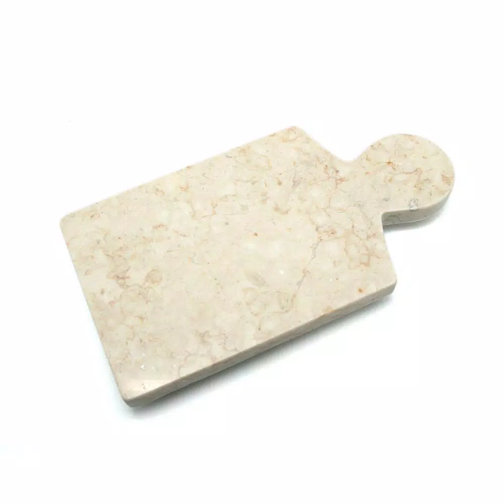Creative Home 12 x 6 in. Natural Champagne Marble Cheese Board - Beige Octagonal Serving Tray
